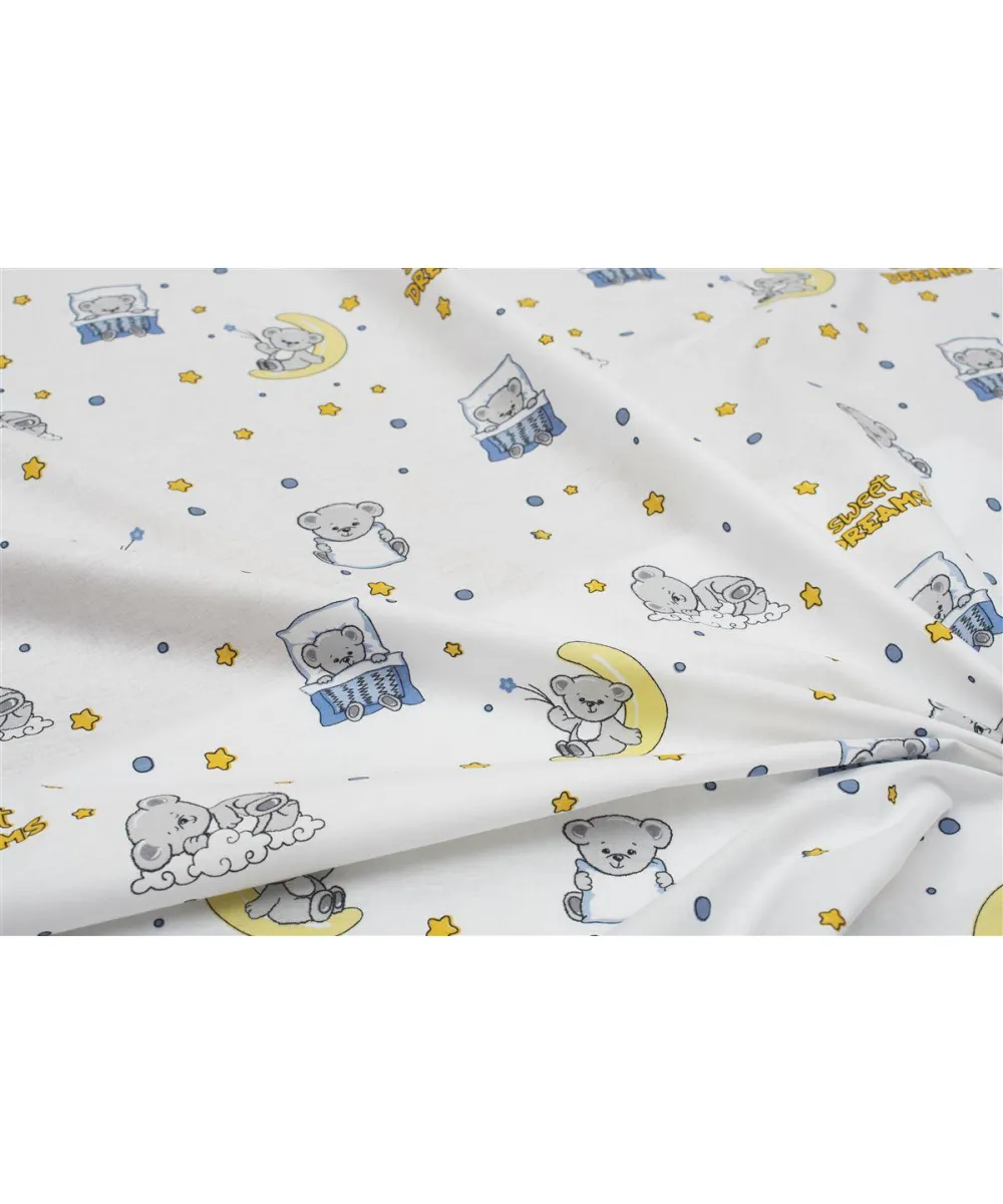 ΣΕΝΤΟΝΑΚΙ ΛΙΚΝΟΥ bebe Sweet Dreams 554 80X110 White-Sky Blue 100%  Cotton