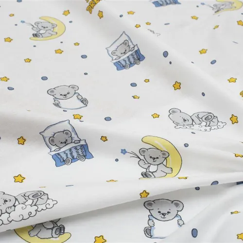 ΣΕΝΤΟΝΑΚΙ ΛΙΚΝΟΥ bebe Sweet Dreams 554 80X110 White-Sky Blue 100%  Cotton