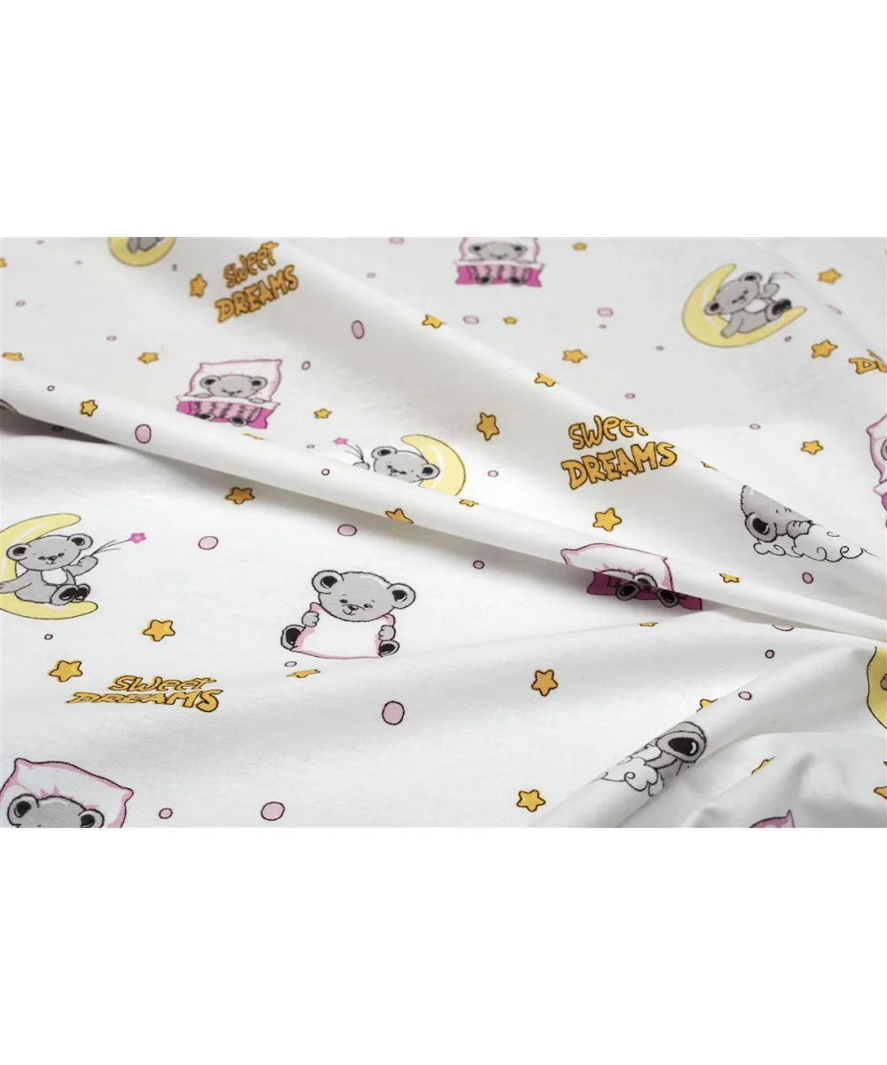 ΣΕΝΤΟΝΙΑ ΕΜΠΡΙΜΕ ΣΕΤ 2 τεμ kids Sweet Dreams 553 160X240 White-Pink 100%  Cotton