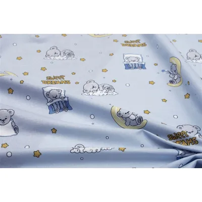 ΣΕΝΤΟΝΙΑ ΕΜΠΡΙΜΕ ΣΕΤ 3 τεμ bebe Sweet Dreams 551 120X160 Sky Blue 100%  Cotton