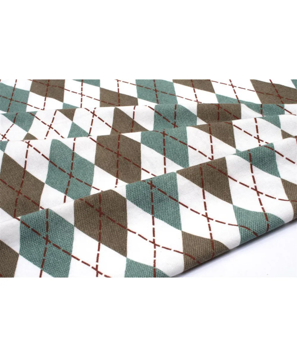 ΣΕΝΤΟΝΙΑ ΕΜΠΡΙΜΕ ΣΕΤ 3 τεμ Diamond 329 160X240 Petrol 100%  Cotton Flannel