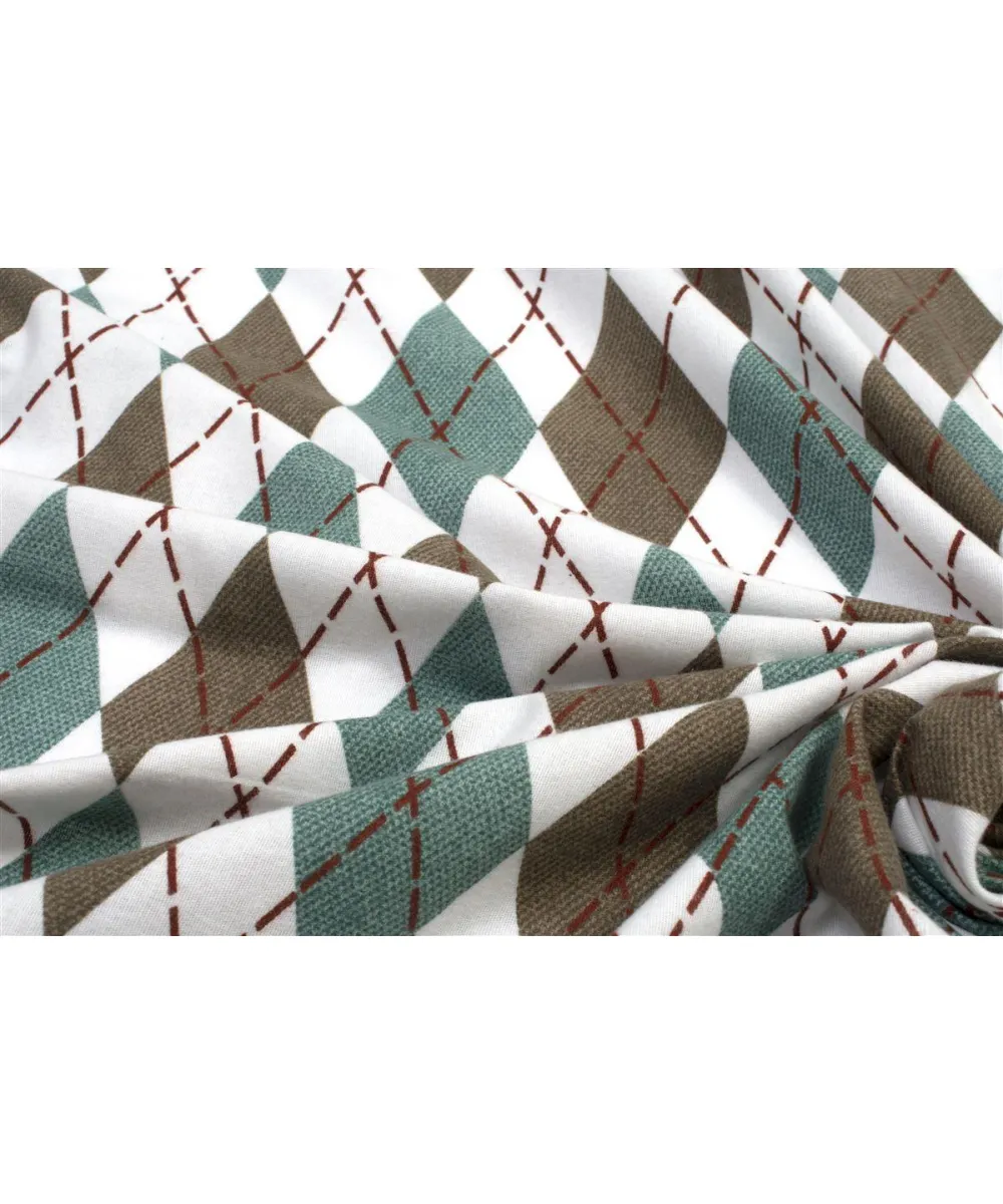 ΣΕΝΤΟΝΙΑ ΕΜΠΡΙΜΕ ΣΕΤ 4 τεμ Diamond 329 220X240 Petrol 100%  Cotton Flannel