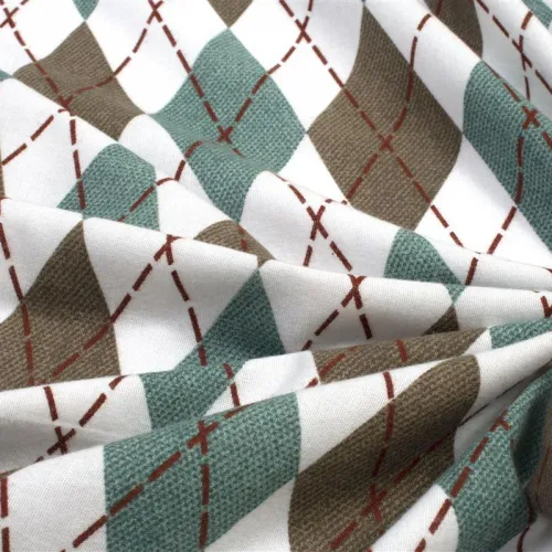 ΣΕΝΤΟΝΙΑ ΕΜΠΡΙΜΕ ΣΕΤ 4 τεμ Diamond 329 220X240 Petrol 100%  Cotton Flannel