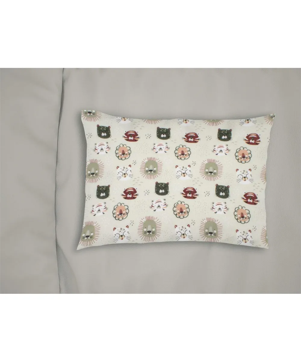 ΜΑΞΙΛΑΡΟΘΗΚΗ ΕΜΠΡΙΜΕ bebe Big Cats 27 35X45 Light Olive 100%  Cotton Flannel