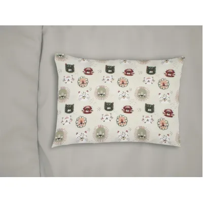ΜΑΞΙΛΑΡΟΘΗΚΗ ΕΜΠΡΙΜΕ bebe Big Cats 27 35X45 Light Olive 100%  Cotton Flannel