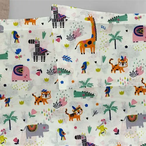 ΜΑΞΙΛΑΡΟΘΗΚΗ ΕΜΠΡΙΜΕ kids Zoo 556 50X70 White-Multi 100%  Cotton