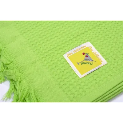 Ποτηρόπανο Πικέ Cocktail 45X65 Λαχανί Με Κρόσσι 100%  Cotton