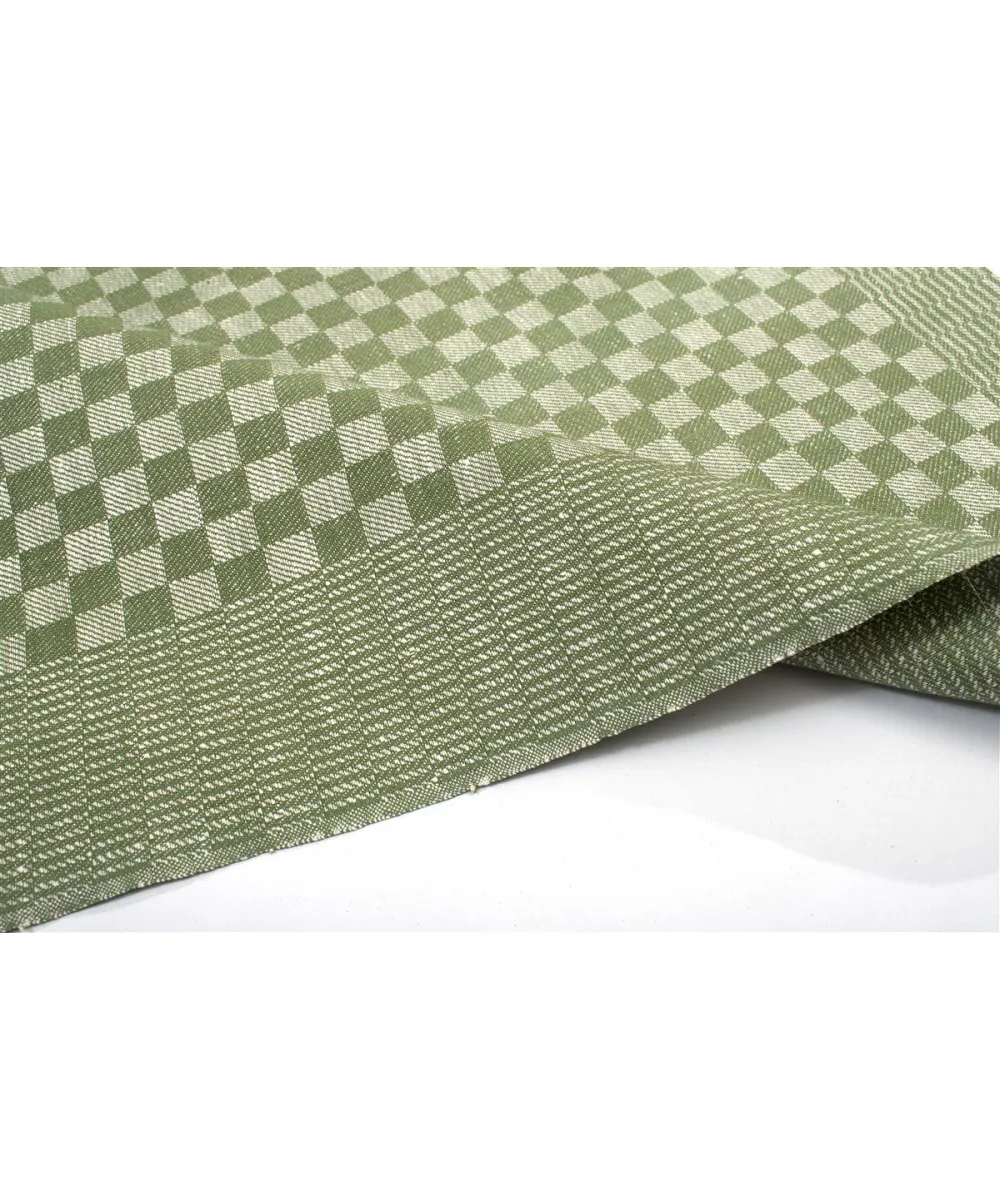 Καρέ Chequered 68X68 Green 50/50 Cott/Linen