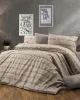 Παπλωματοθήκη Εμπριμέ Αρίσβη 470 220X240 Beige 70/30 Cott/Pol