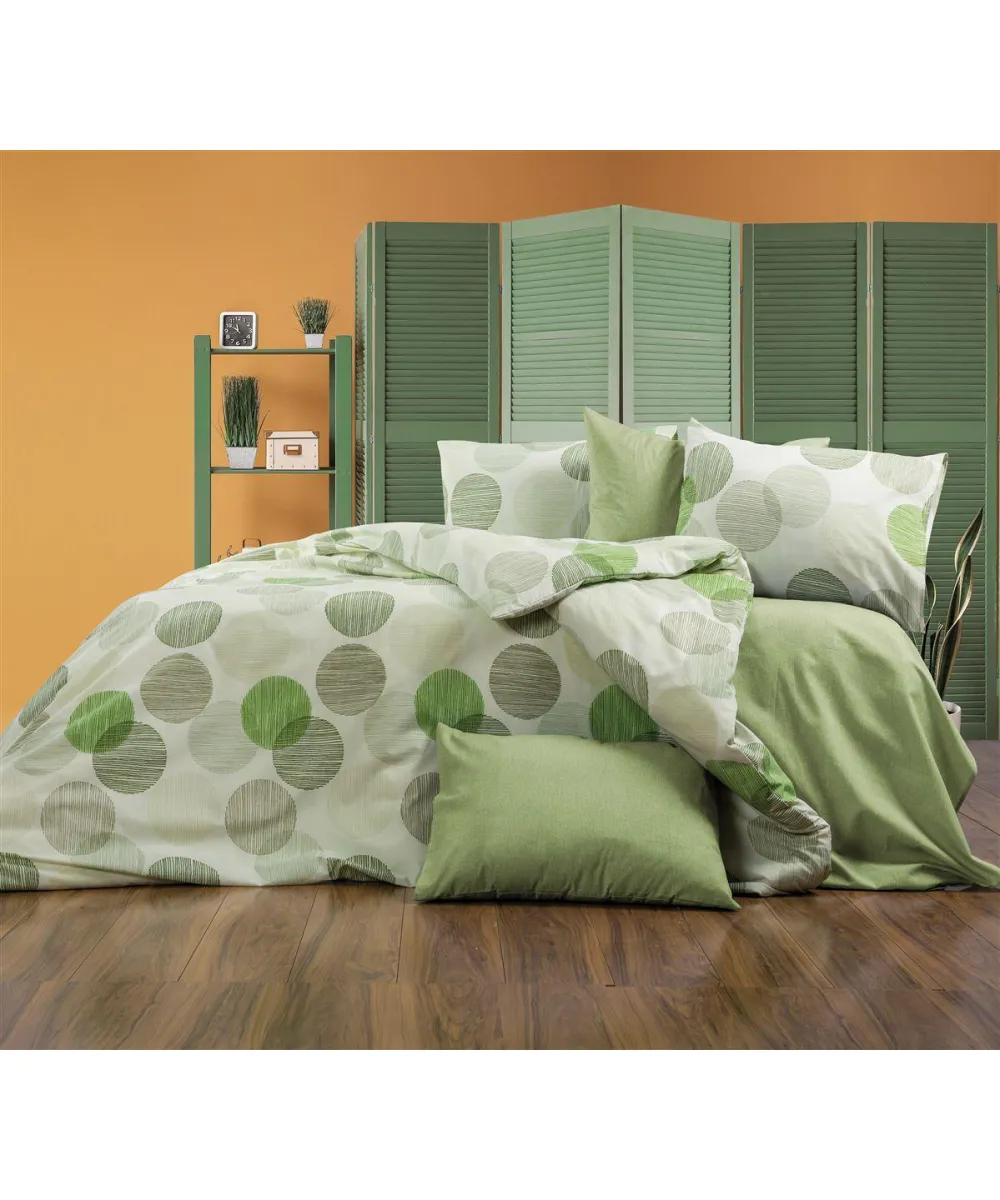 Σεντόνια Εμπριμέ Σετ 3 τεμ Κοραλία 468 160X240 Green 70/30 Cott/Pol Σεντόνια Εμπριμέ Σετ 3 τεμ Κοραλία 468 160X240 Green 70/30 Cott/Pol