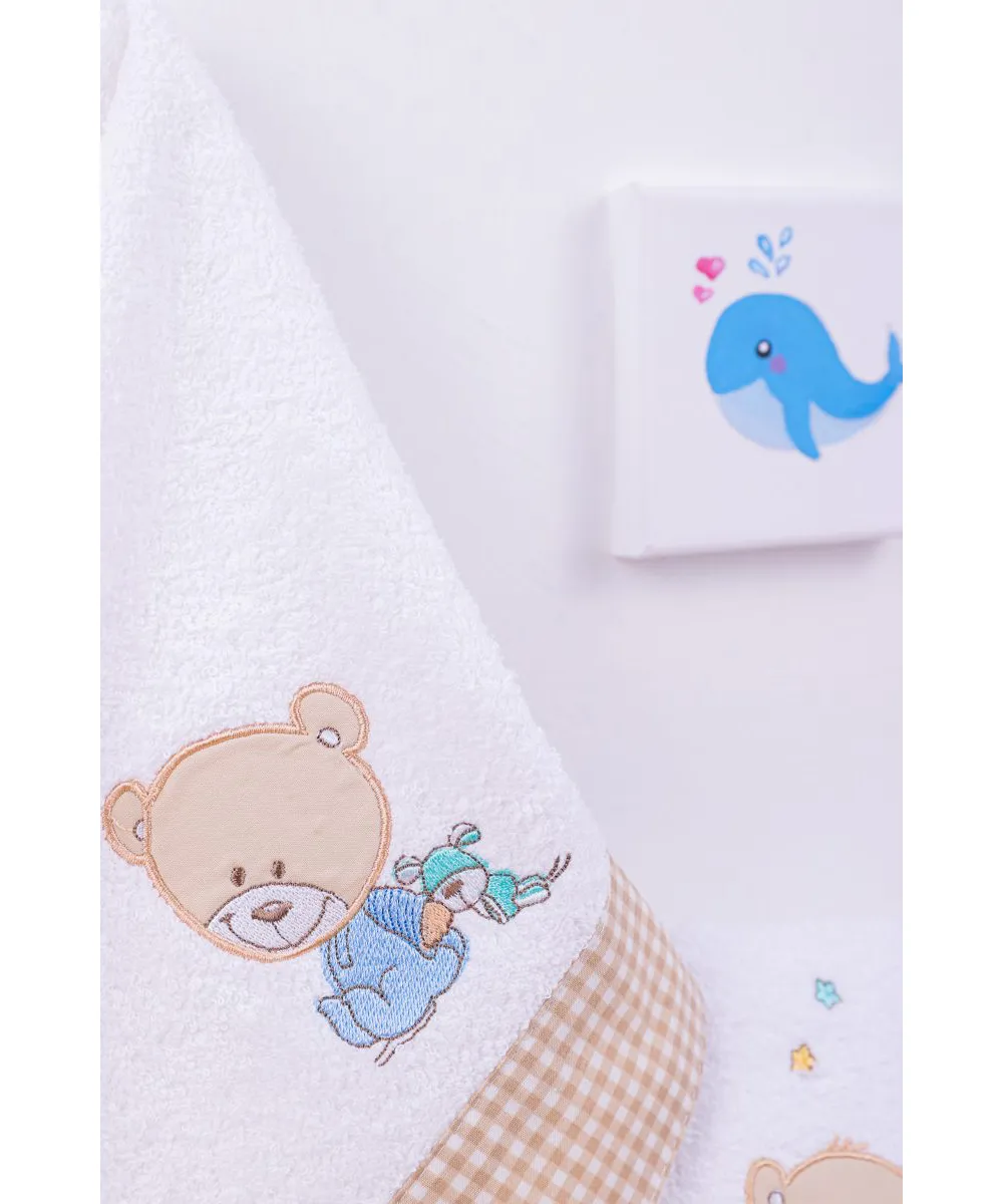 ΠΕΤΣΕΤΑ ΣΕΤ 2 τεμ bebe HAPPY BEARS 21 30X50,70X140 ΛΕΥΚΟ/ΜΠΕΖ Cotton 100% ΠΕΤΣΕΤΑ ΣΕΤ 2 τεμ bebe HAPPY BEARS 21 30X50,70X140 ΛΕΥΚΟ/ΜΠΕΖ Cotton 100%
