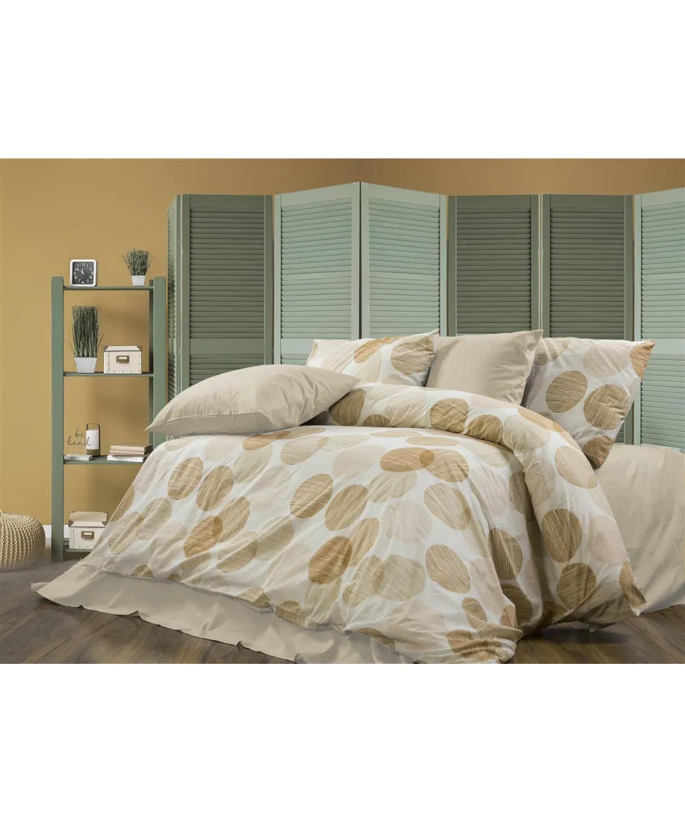 Σεντόνια Εμπριμέ Σετ 4 τεμ Κοραλία 465 240X270 Beige 70/30 Cott/Pol Σεντόνια Εμπριμέ Σετ 4 τεμ Κοραλία 465 240X270 Beige 70/30 Cott/Pol