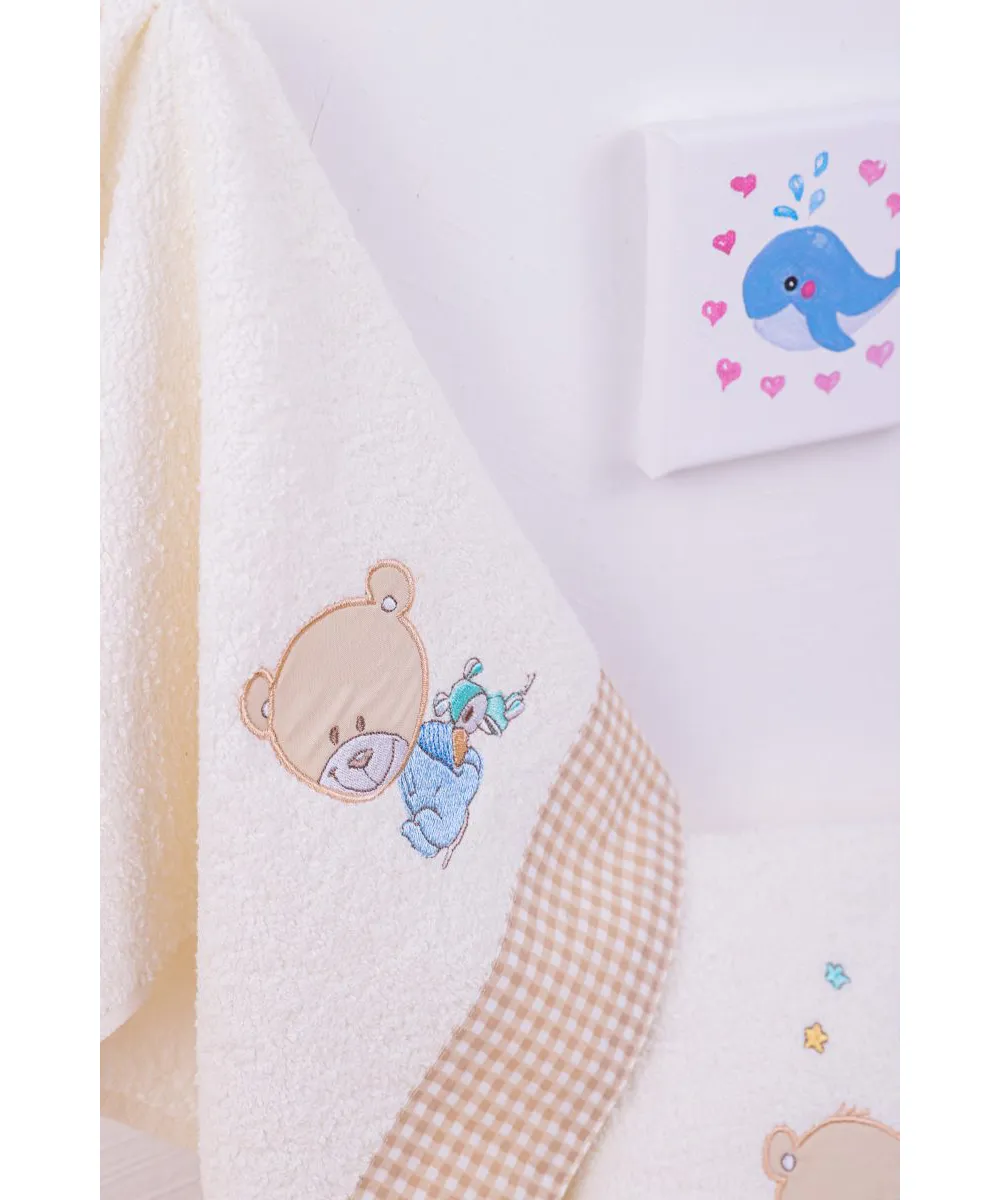 ΠΕΤΣΕΤΑ ΣΕΤ 2 τεμ bebe HAPPY BEARS 22 30X50,70X140 ΕΚΡΟΥ/ΜΠΕΖ Cotton 100% ΠΕΤΣΕΤΑ ΣΕΤ 2 τεμ bebe HAPPY BEARS 22 30X50,70X140 ΕΚΡΟΥ/ΜΠΕΖ Cotton 100%