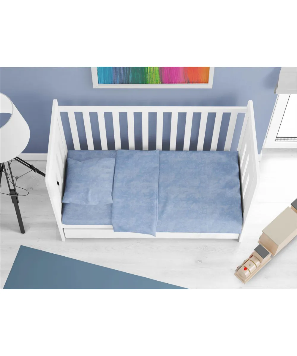 Κατωσέντονο με Λάστιχο bebe Premium Shadow 614 0,70X1,40X0,15 Sky Blue 100%  Cotton