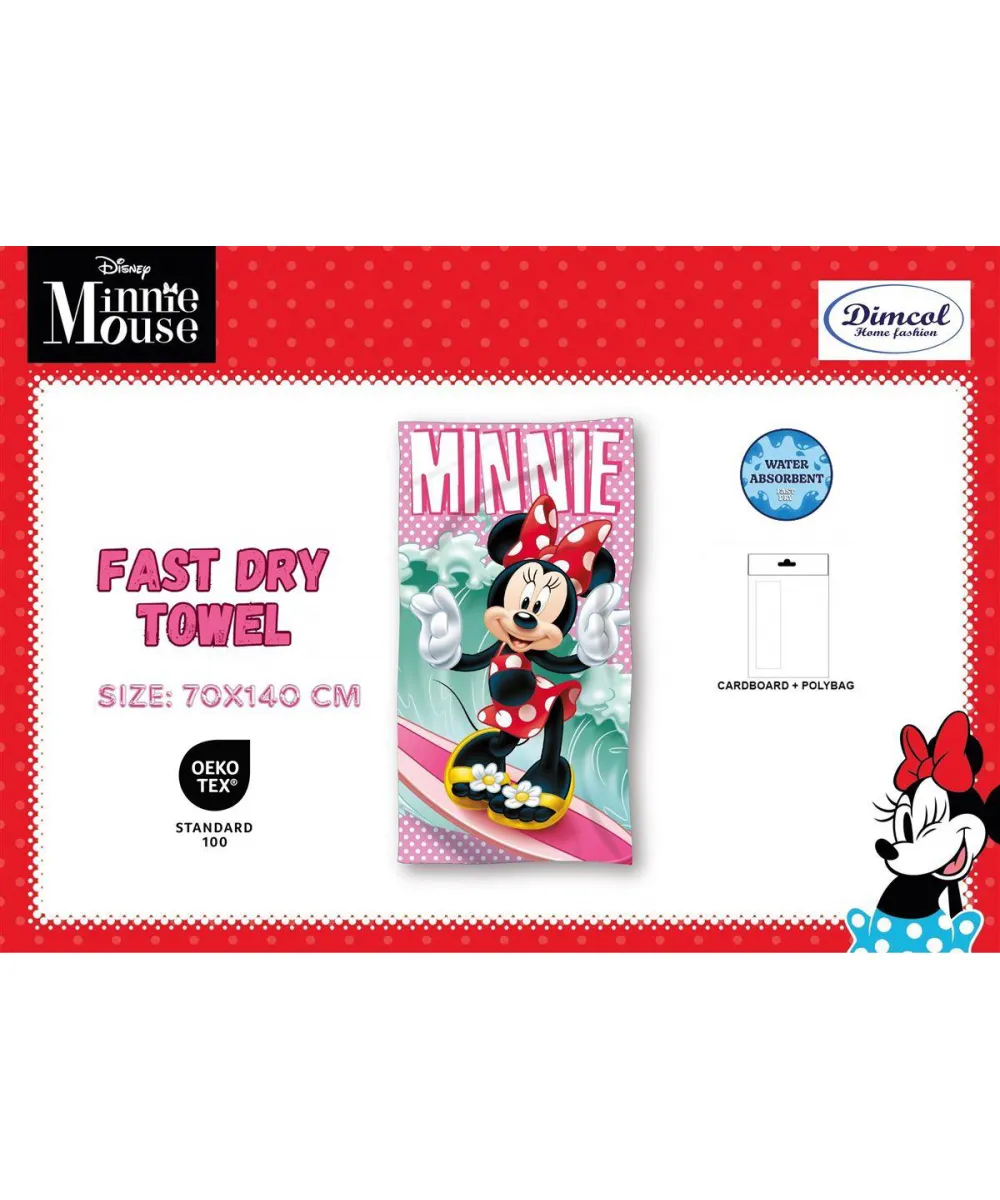 Πετσέτα Θαλάσσης Quick Dry Disney Home Minnie 36 70X140 Turquoise 100% Microfiber Πετσέτα Θαλάσσης Quick Dry Disney Home Minnie 36 70X140 Turquoise 100% Microfiber