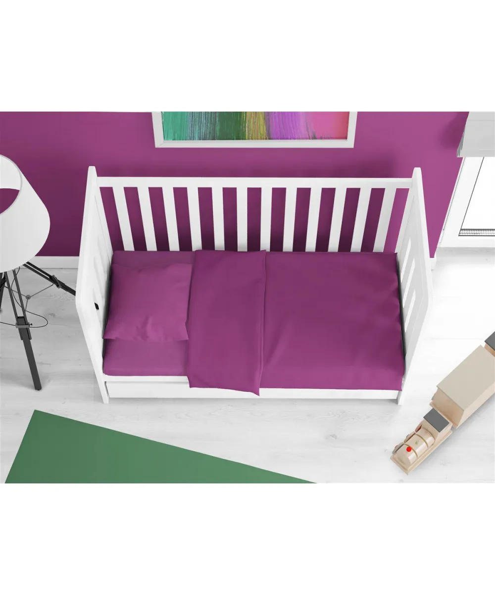Σεντόνια Σετ 3 τεμ bebe Solid 501 120X160 Dark Magenta 100% Cotton Σεντόνια Σετ 3 τεμ bebe Solid 501 120X160 Dark Magenta 100% Cotton