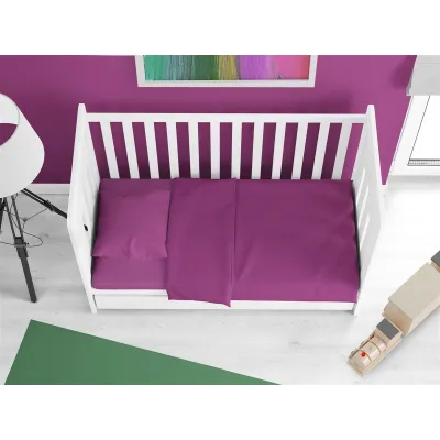 Σεντόνια Σετ 3 τεμ bebe Solid 501 120X160 Dark Magenta 100%  Cotton