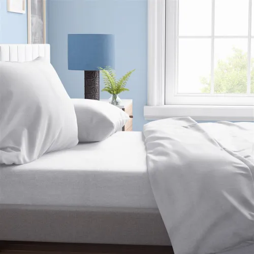 Σεντόνι 1 τεμ Solid 491 240X270 White 100%  Cotton