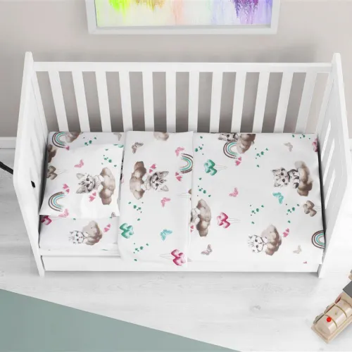 Κατωσέντονο Με Λάστιχο bebe Kitten 560 0,70X1,40X0,15 Petrol 100%  Cotton