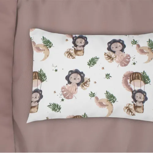 Μαξιλαροθήκη Εμπριμέ bebe Lion 532 35X45 Beige 100%  Cotton