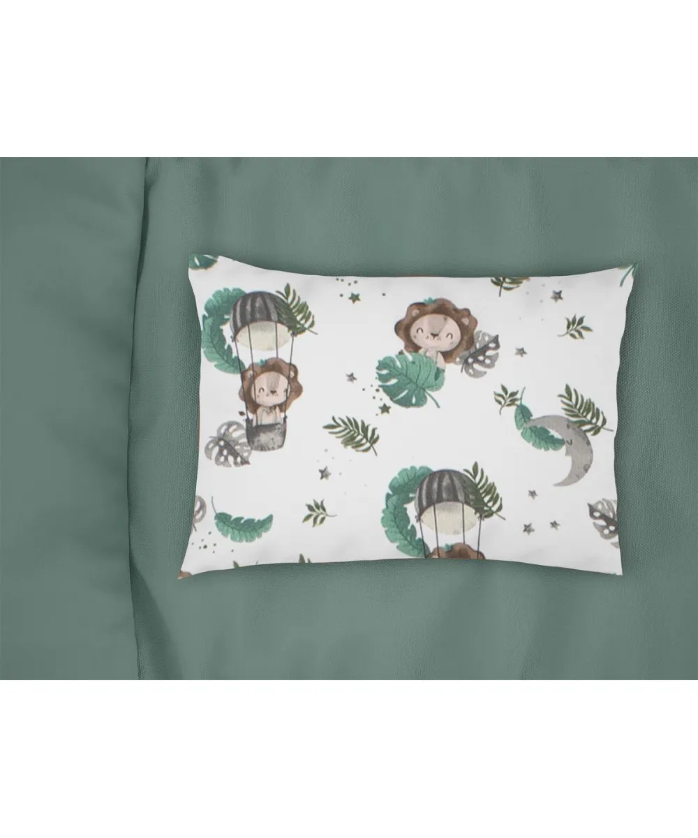 Μαξιλαροθήκη Εμπριμέ bebe Lion 534 35X45 Green 100%  Cotton