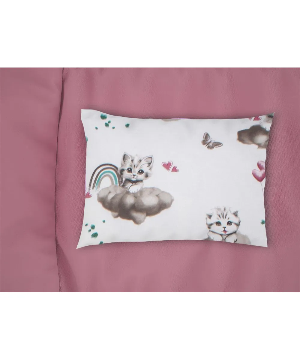 Μαξιλαροθήκη Εμπριμέ kids Kitten 560 50X70 Petrol 100% Cotton Μαξιλαροθήκη Εμπριμέ kids Kitten 560 50X70 Petrol 100% Cotton