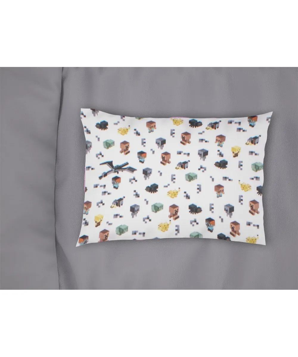 Μαξιλαροθήκη Εμπριμέ kids Minecraft 566 50X70 White-Grey 100% Cotton Μαξιλαροθήκη Εμπριμέ kids Minecraft 566 50X70 White-Grey 100% Cotton