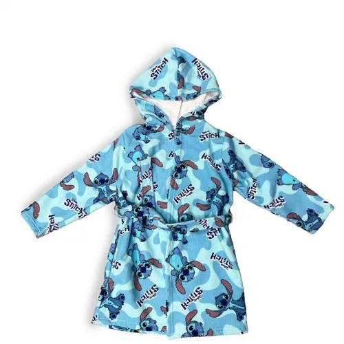 Μπουρνούζι Disney Home Lilo & Stitch Sky Blue 100%  Microfiber Sky Blue