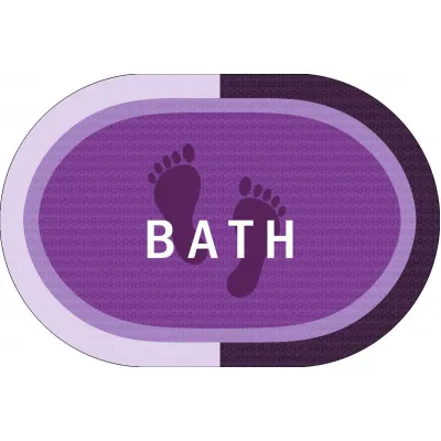 Πατάκι Μπάνιου Oval Αντιολισθητικό Bath 50X70 Lilac 100%  Polyester
