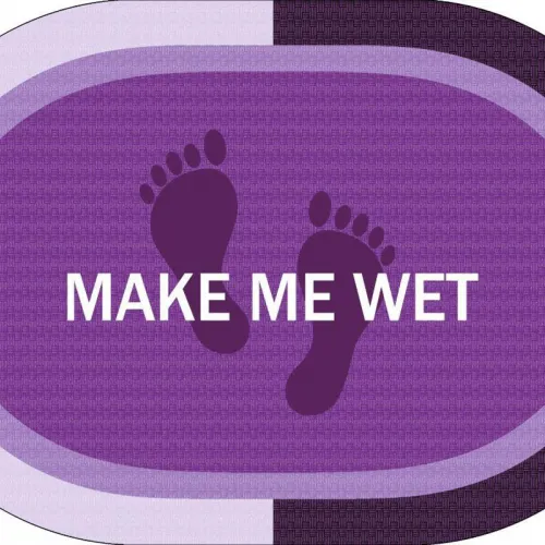 Πατάκι Μπάνιου Oval Αντιολισθητικό Make Me Wet 50X70 Lilac 100%  Polyester