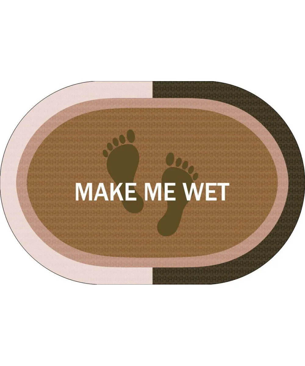 Πατάκι Μπάνιου Oval Αντιολισθητικό Make Me Wet 50X70 Beige 100% Polyester Πατάκι Μπάνιου Oval Αντιολισθητικό Make Me Wet 50X70 Beige 100% Polyester