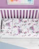 Σεντόνια Εμπριμέ Σετ 3 τεμ bebe Princess 389 120X160 White-Lila 70/30 Cott/Pol Σεντόνια Εμπριμέ Σετ 3 τεμ bebe Princess 389 120X160 White-Lila 70/30 Cott/Pol