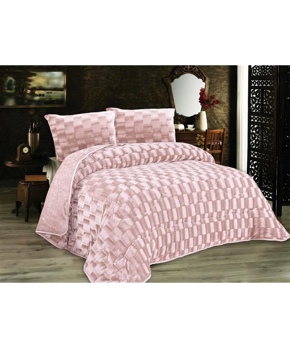 Κουβερτοπάπλωμα με εφέ Fleece 750 gsm 1940 Salmon Rose 160X220 100% Polyester Κουβερτοπάπλωμα με εφέ Fleece 750 gsm 1940 Salmon Rose 160X220 100% Polyester