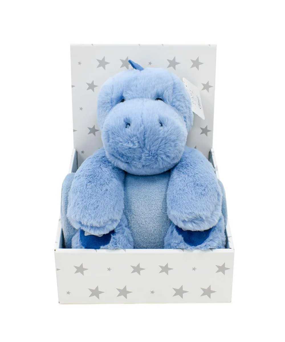 Λούτρινο Ζωάκι Σετ 2 Τεμ. bebe Dinosaur 01 Ύψος 25 cm & Κουβέρτα Coral Fleece 75X90 cm Blue 100% Polyester Λούτρινο Ζωάκι Σετ 2 Τεμ. bebe Dinosaur 01 Ύψος 25 cm & Κουβέρτα Coral Fleece 75X90 cm Blue 100% Polyester