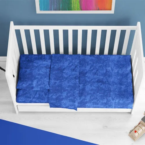 Παπλωματοθήκη bebe Premium Shadow 631 120X160 Electric Blue 100%  Cotton