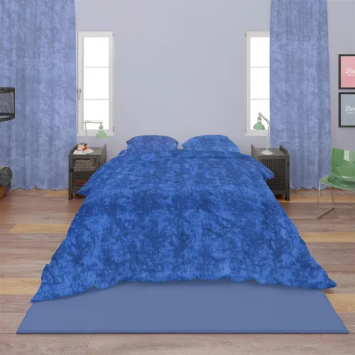 Παπλωματοθήκη Premium Shadow 631 160X240 Electric Blue 100%  Cotton