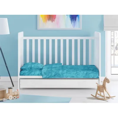 Σεντόνια Σετ 3 τεμ bebe Premium Shadow 620 120X160 Turquoise 100%  Cotton