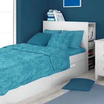 Σεντόνια Σετ 3 τεμ Premium Shadow 620 160X240 Turquoise 100%  Cotton