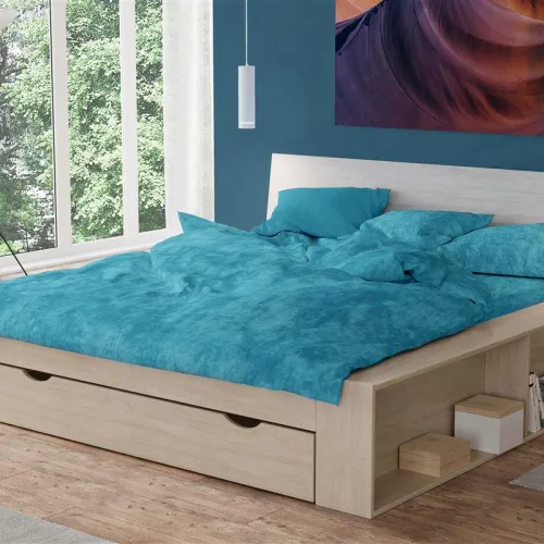 Σεντόνια Σετ 4 τεμ Premium Shadow 620 240X270 Turquoise 100%  Cotton