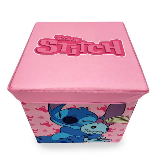 Κουτί-Σκαμπό Disney Home Lilo & Stitch 13 30X30X30 Pink 100%  Polyester