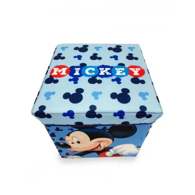 Κουτί-Σκαμπό Disney Home Mickey 14 30X30X30 Sky Blue 100%  Polyester