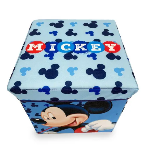Κουτί-Σκαμπό Disney Home Mickey 14 30X30X30 Sky Blue 100%  Polyester