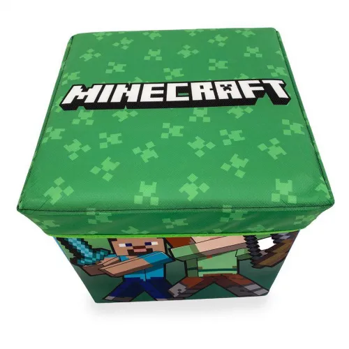 Κουτί-Σκαμπό Mojang Minecraft 28 30X30X30 Green 100%  Polyester