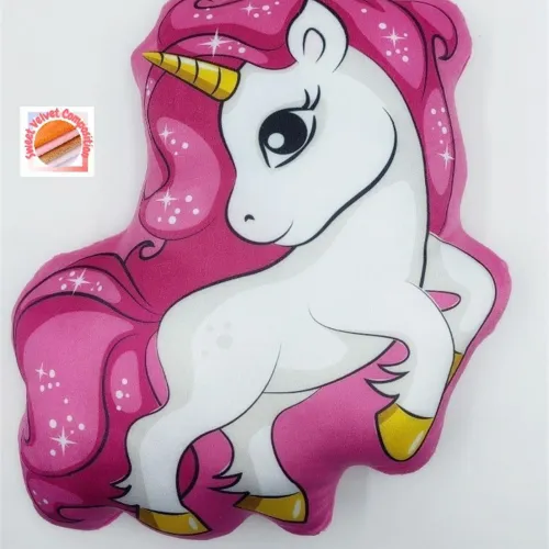 Μαξιλάρι 3D Unicorn 06 35 cm Pink 100%  Velboa