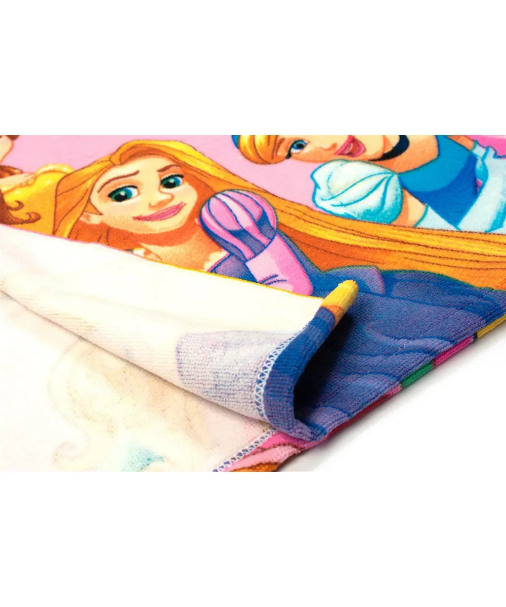 Πόντσο Θαλάσσης Quick Dry Disney Home Princess 08 50X100 Pink 100%  Microfiber