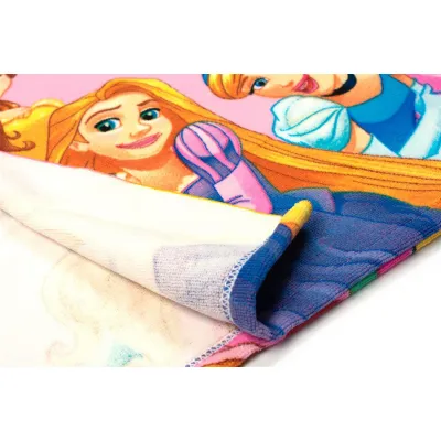 Πόντσο Θαλάσσης Quick Dry Disney Home Princess 08 50X100 Pink 100%  Microfiber