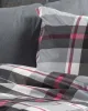 Μαξιλαροθήκη Εμπριμέ Εκάβη 424 50X70 Grey-Bordeaux 70/30 Cott/Pol