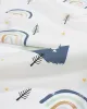 Κατωσέντονο Με Λάστιχο bebe Rainbow 574 0,70X1,40X0,15 White-Blue 100%  Cotton