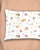 Μαξιλαροθήκη Εμπριμέ bebe Forest Animals 571 35X45 White-Pink 100%  Cotton