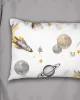 Μαξιλαροθήκη Εμπριμέ kids Space Mission 183 50X70 White-Grey 100%  Cotton